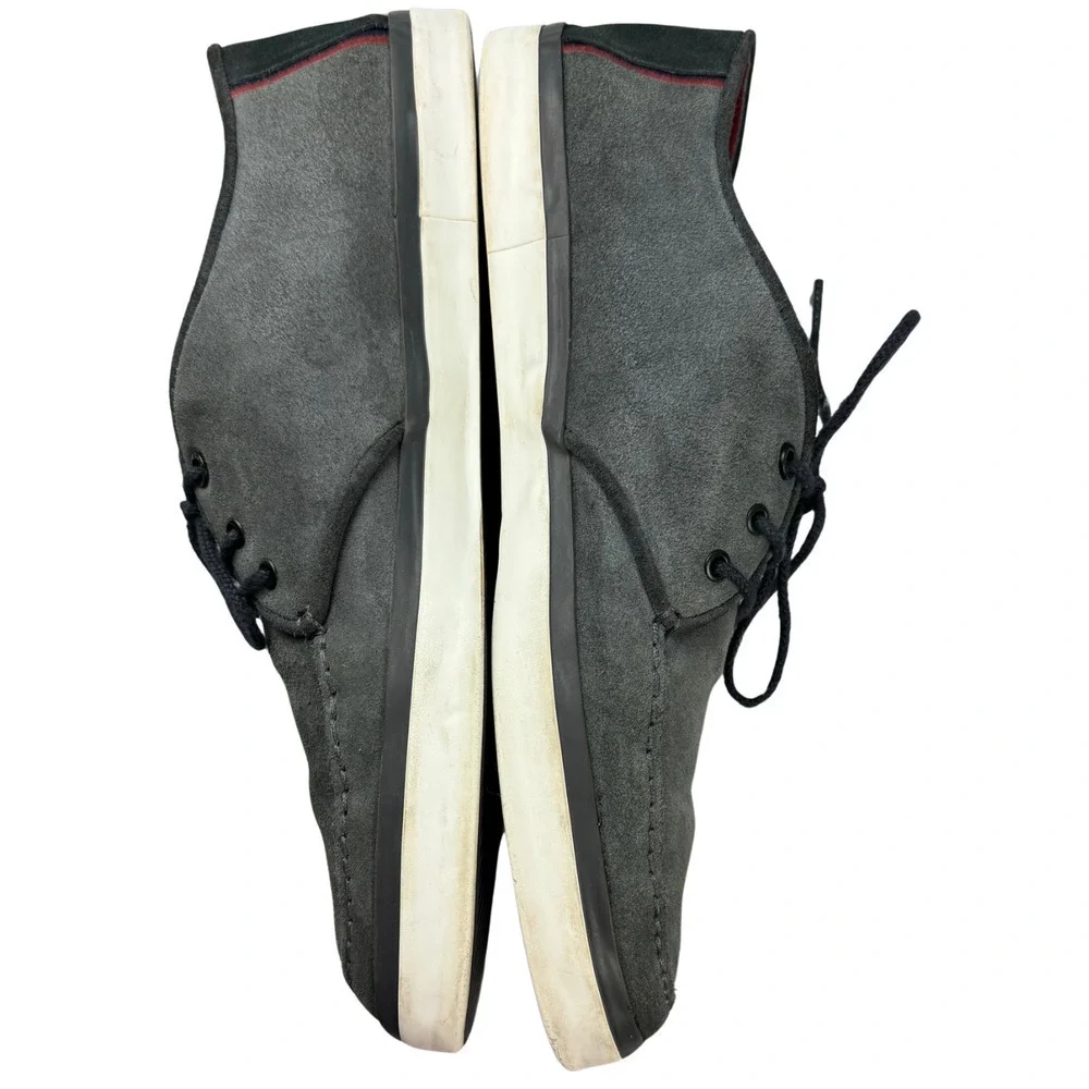 Lacoste Suede Sevrin 4 Grey Black Sneakers Loafers Shoes Metal Alligator Size 13